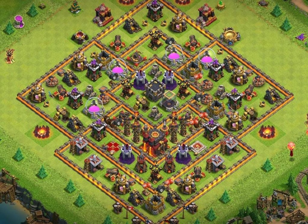 coc trophy push town hall 10 best base link