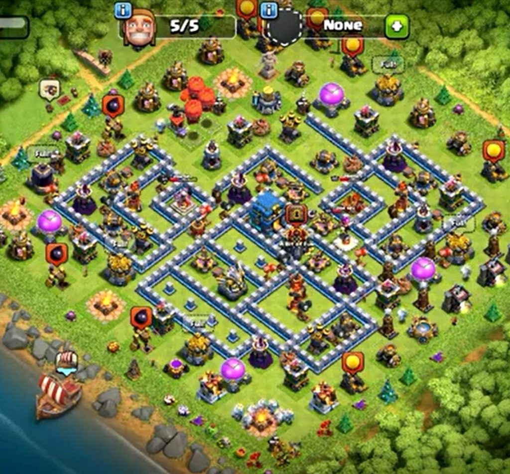 coc trophy town hall 12 base layout and links