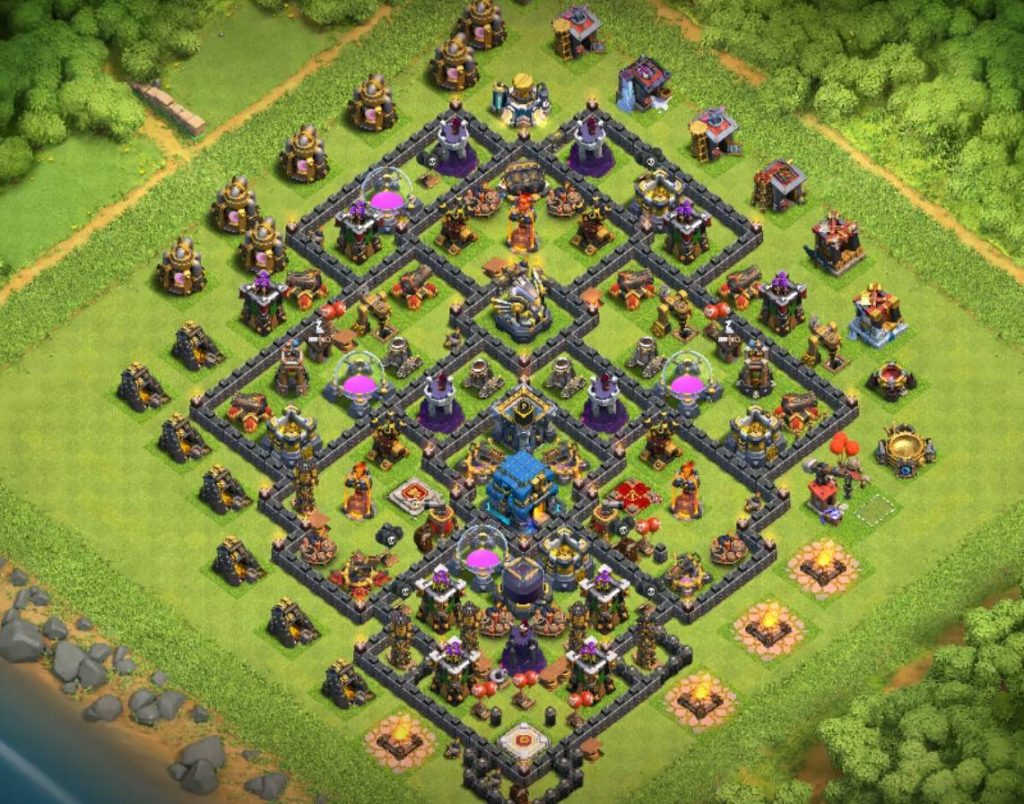coc trophy town hall 12 base with copy link