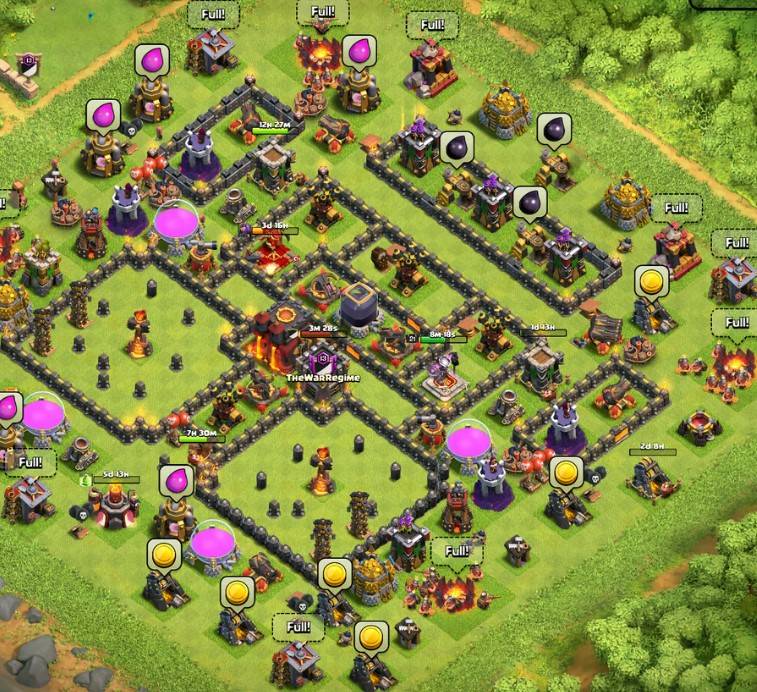 th10 trophy base clash of clans