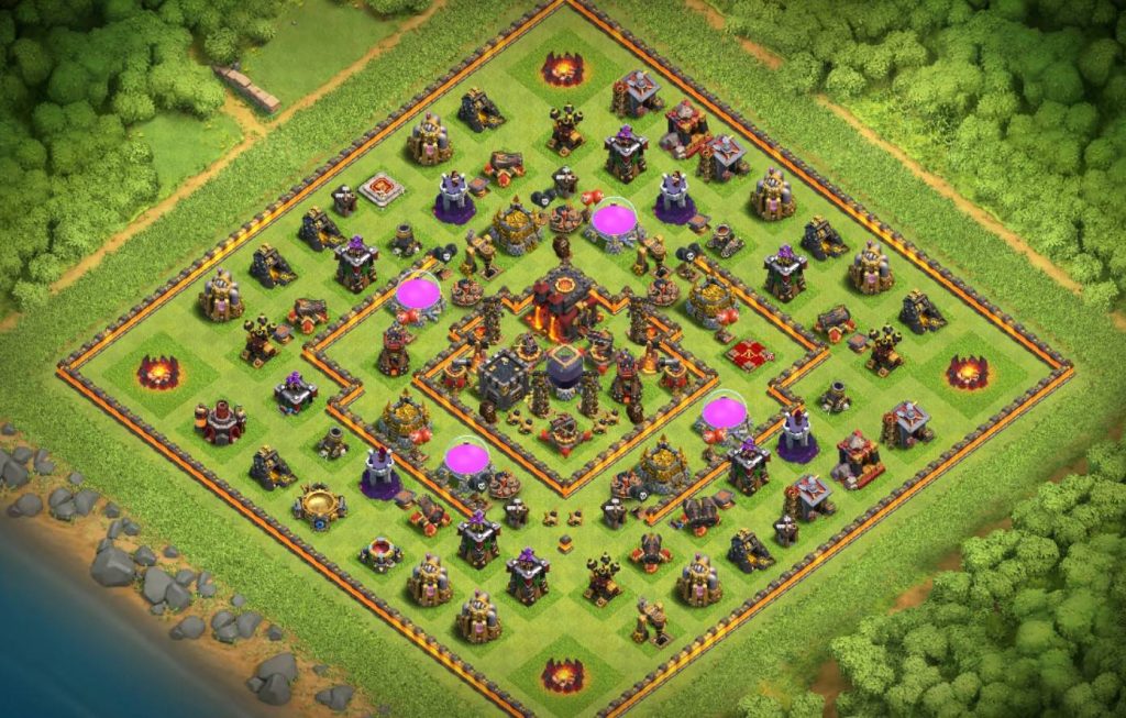 the best town hall 10 trophy base