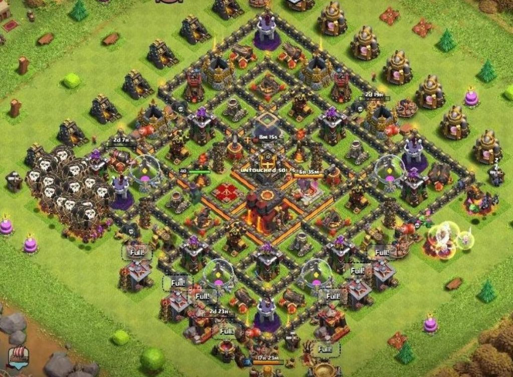 town hall 10 hybrid base links with hero pets