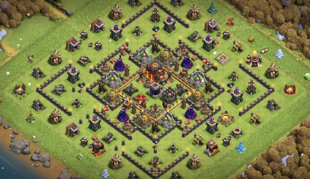 town hall 10 trophy base copy link