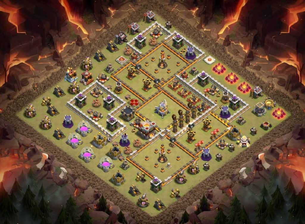 town hall 11 best war base hd pic