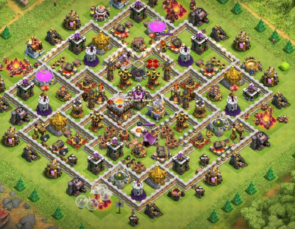 town hall 11 farming base anti 2 star