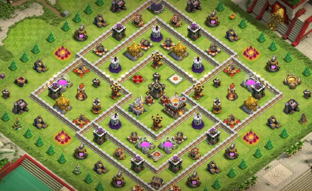 town hall 11 farming defense base