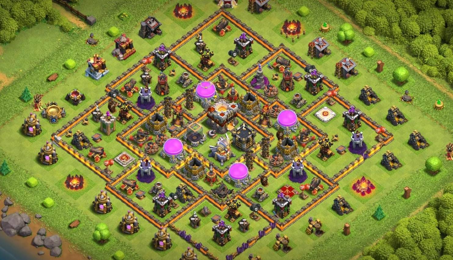 town hall 11 hybrid layout anti all troops