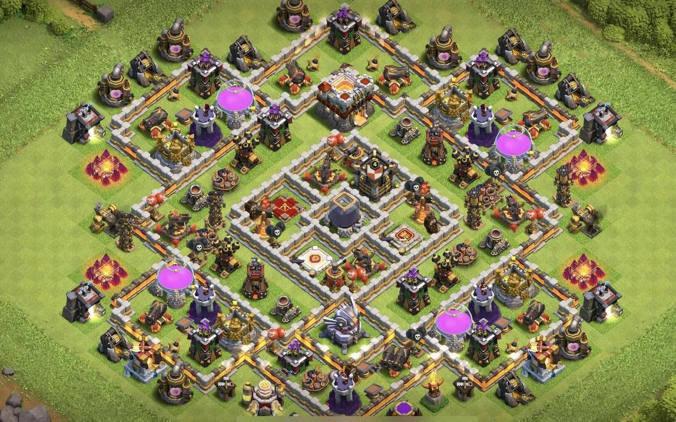 town hall 11 hybrid layout with download link