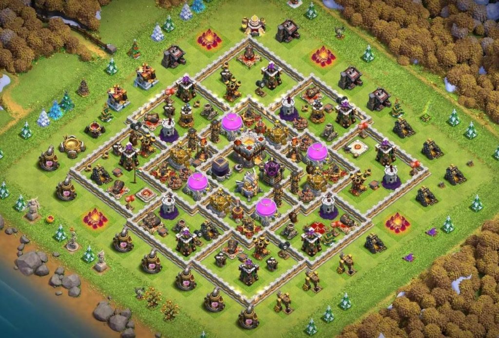 town hall 11 war base links with hero pets