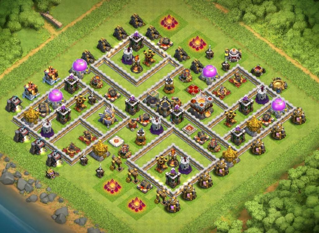 town hall 11 war defense base with link