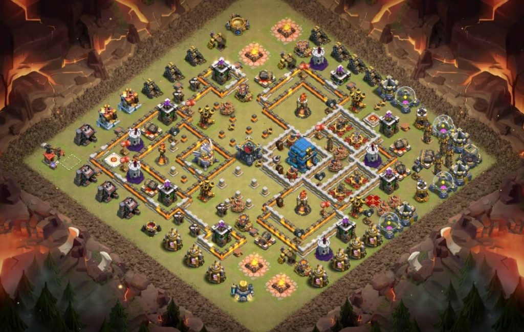 trophy pushing th12 max base Anti all troops