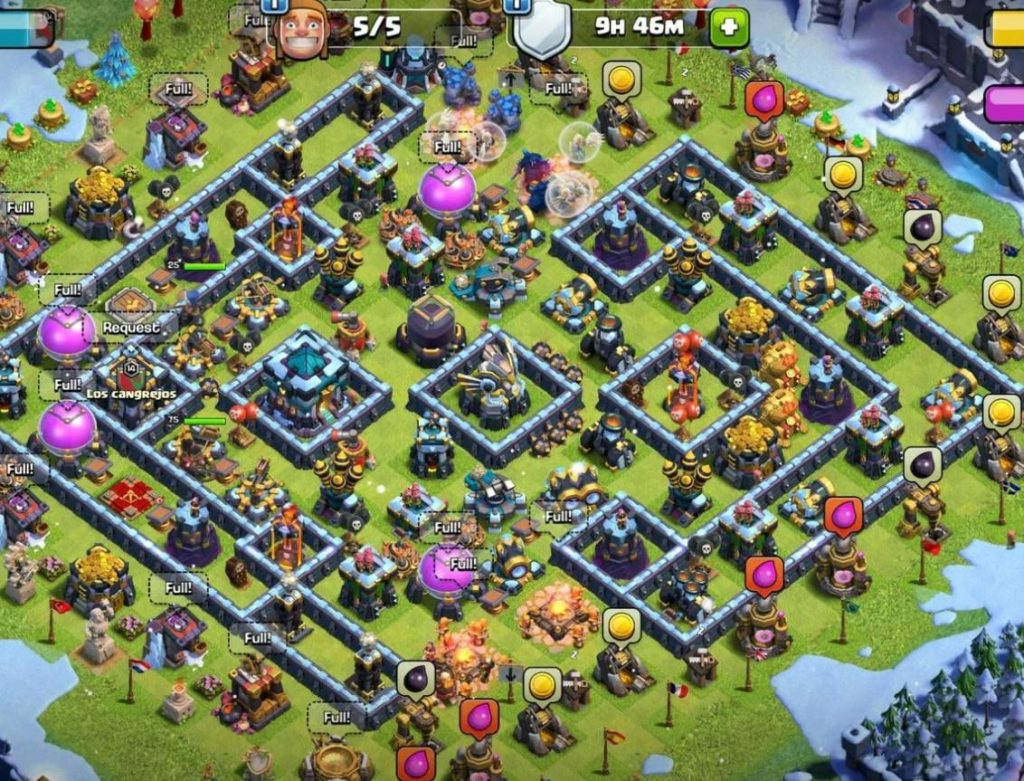 town hall 13 hybrid base links with hero pets