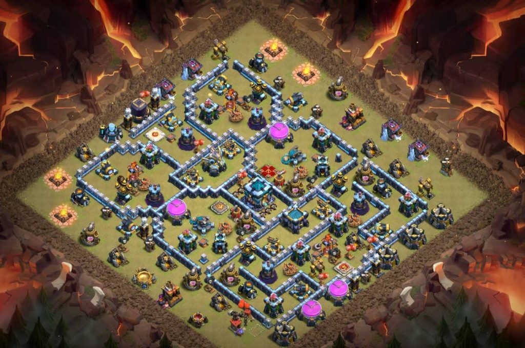 town hall 13 war layout with download link