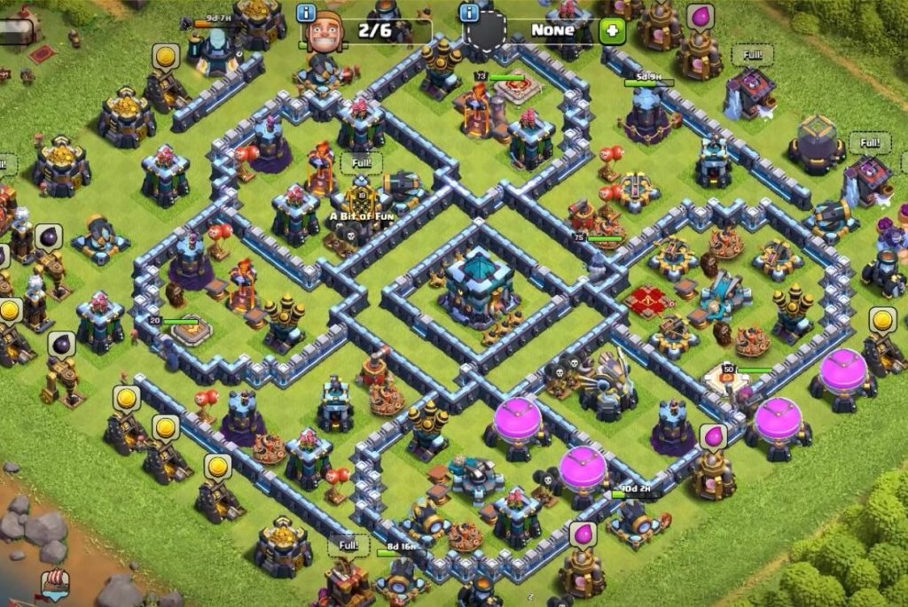 clash of clans th13 trophy base link