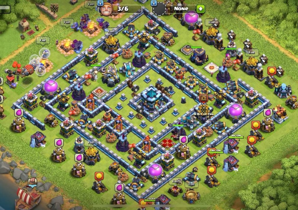 clash of clans th13 trophy layout link