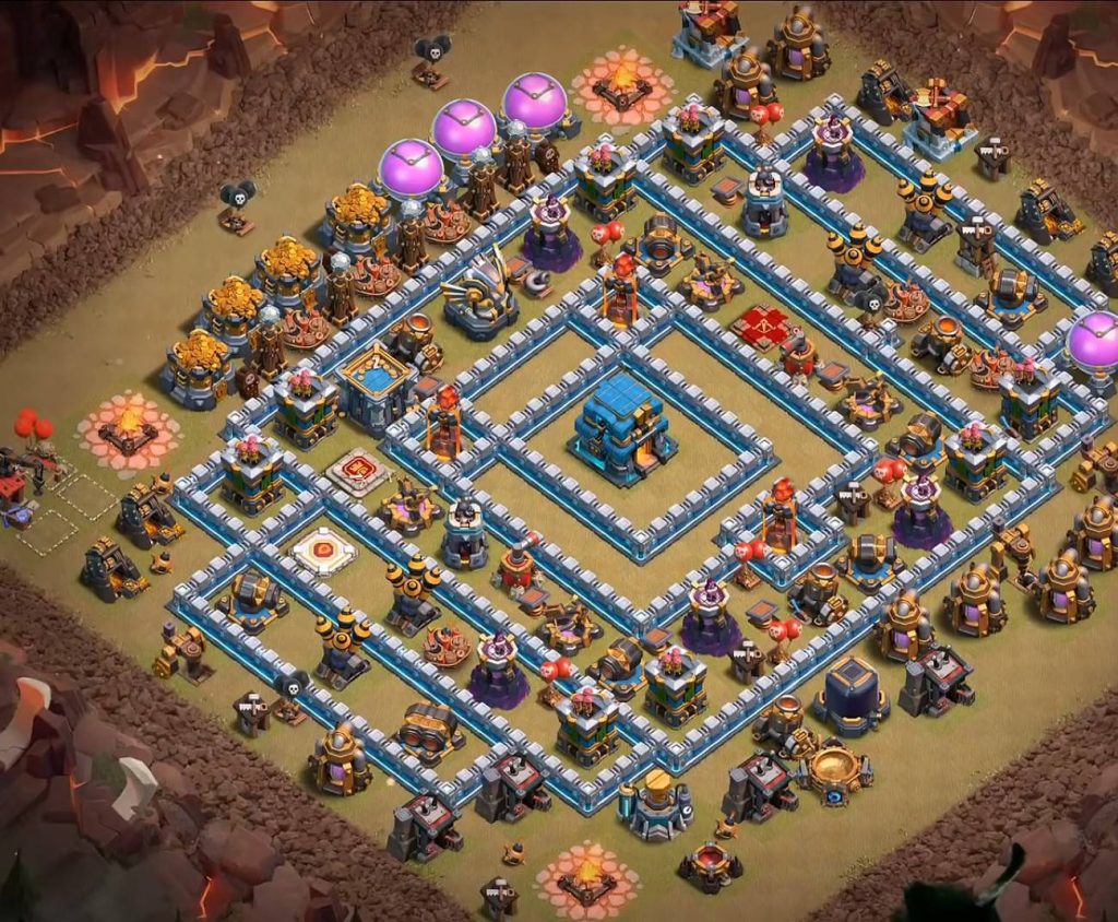 coc th13 trophy base layout link