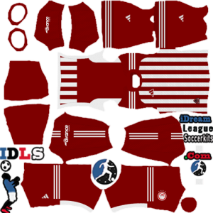 olympiacos fc kit dls 2024 home