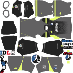 Millonarios fc kit dls 2025 gk third