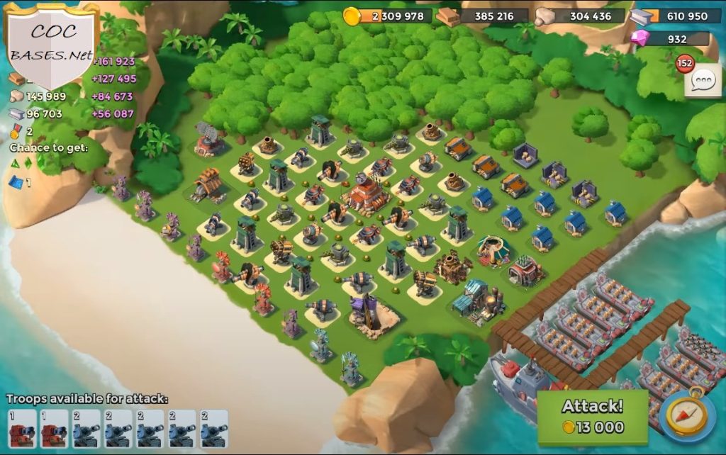 Boom Beach HQ 19 Layouts