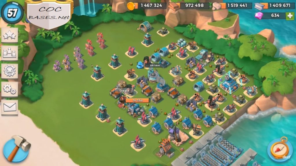 Boom Beach HQ 20 Layouts