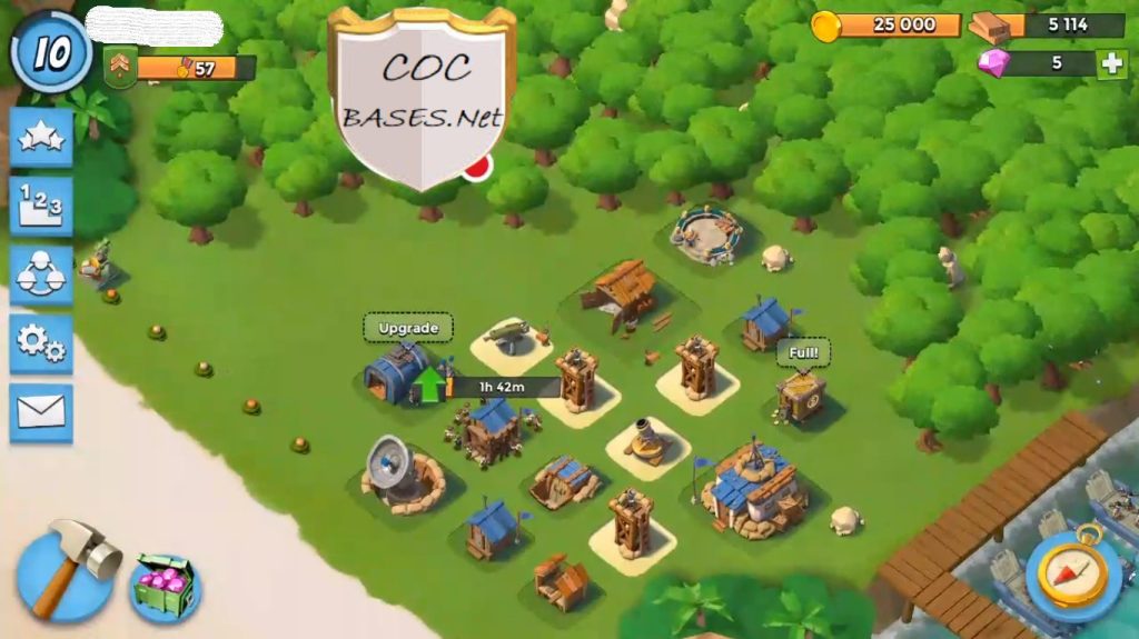 Boom Beach HQ 5 layouts