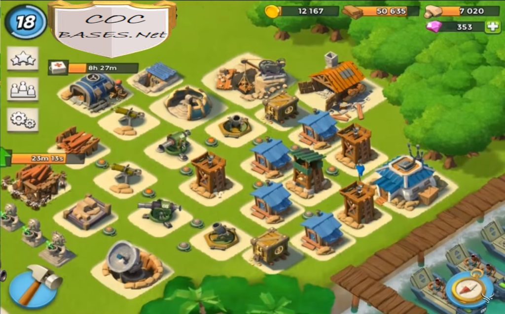 Boom Beach HQ 8 layouts