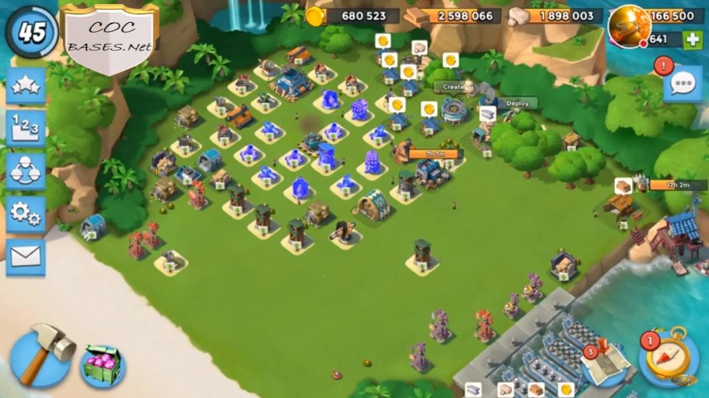 best boom beach base hq17