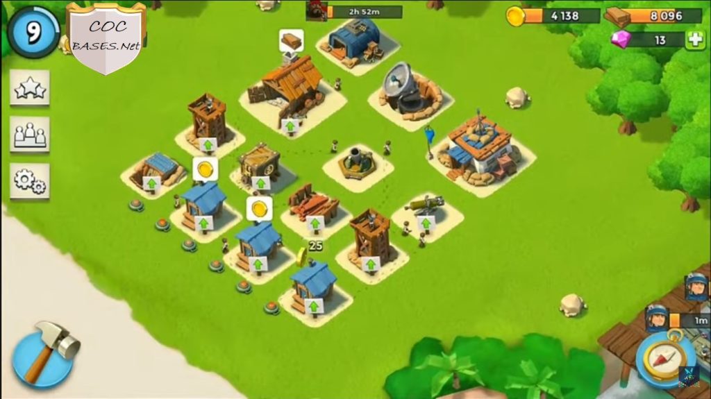 best boom beach base hq4