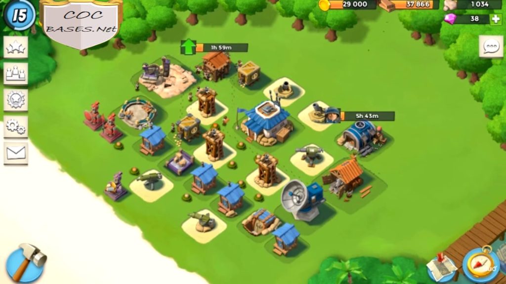 best boom beach base hq6
