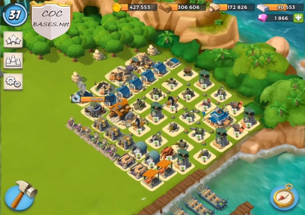 best boom beach layout hq14