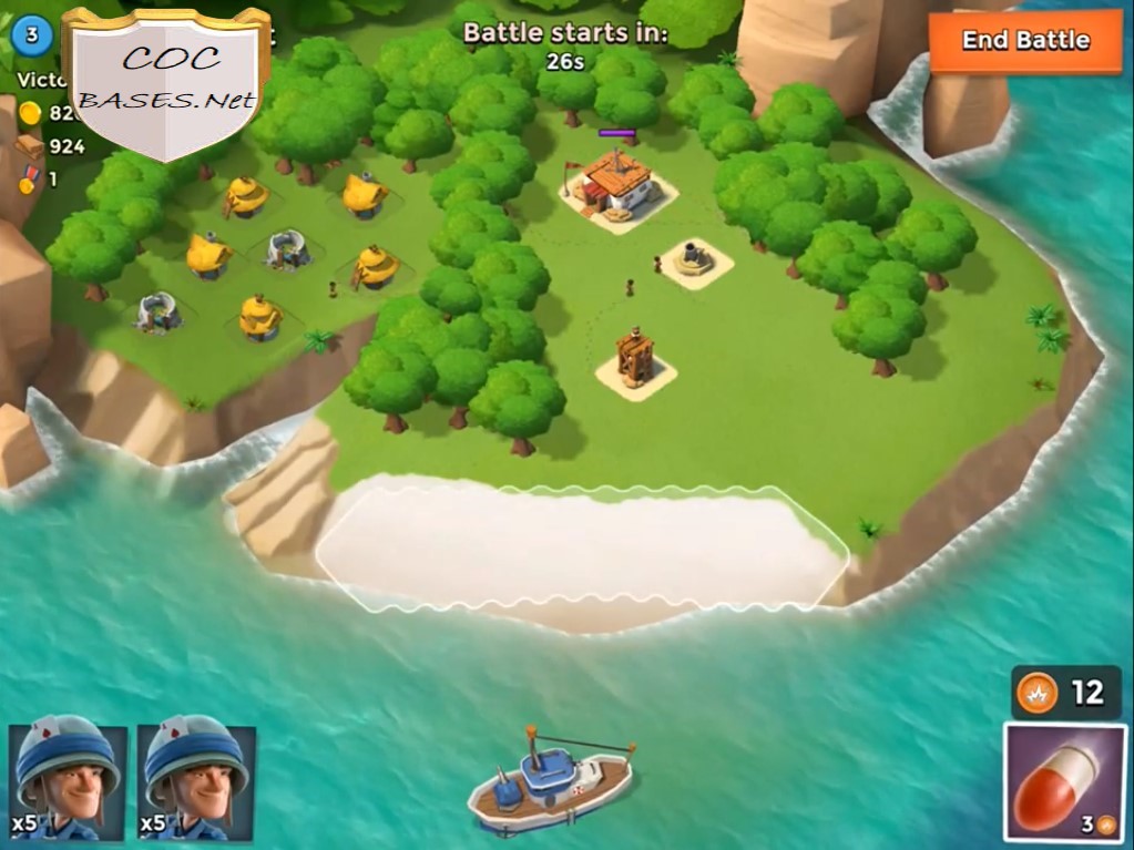 best boom beach layout hq2