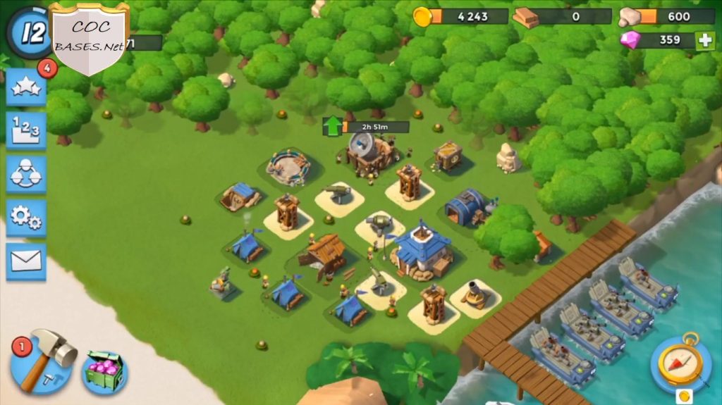 best boom beach layout hq6