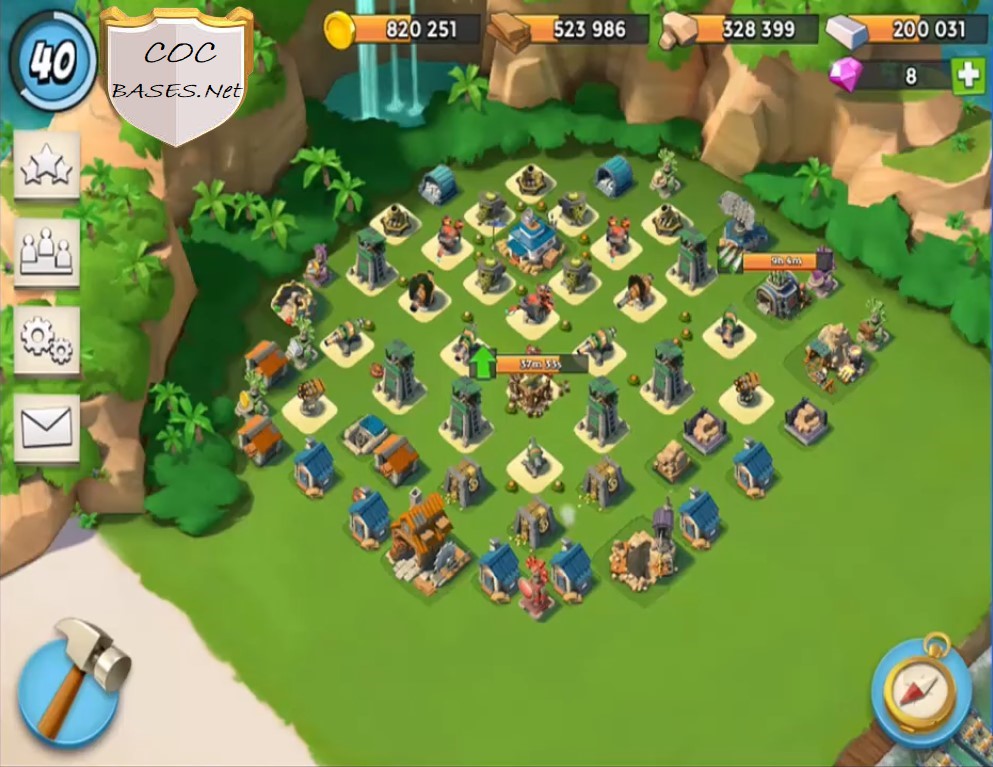 boom beach headquarters 16 layout