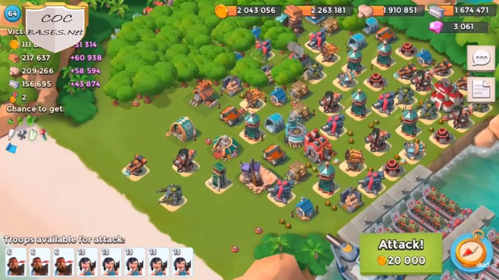 boom beach headquarters 22 layout