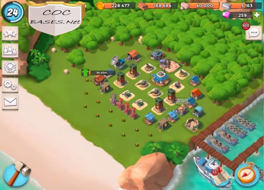 boom beach hq10 layout