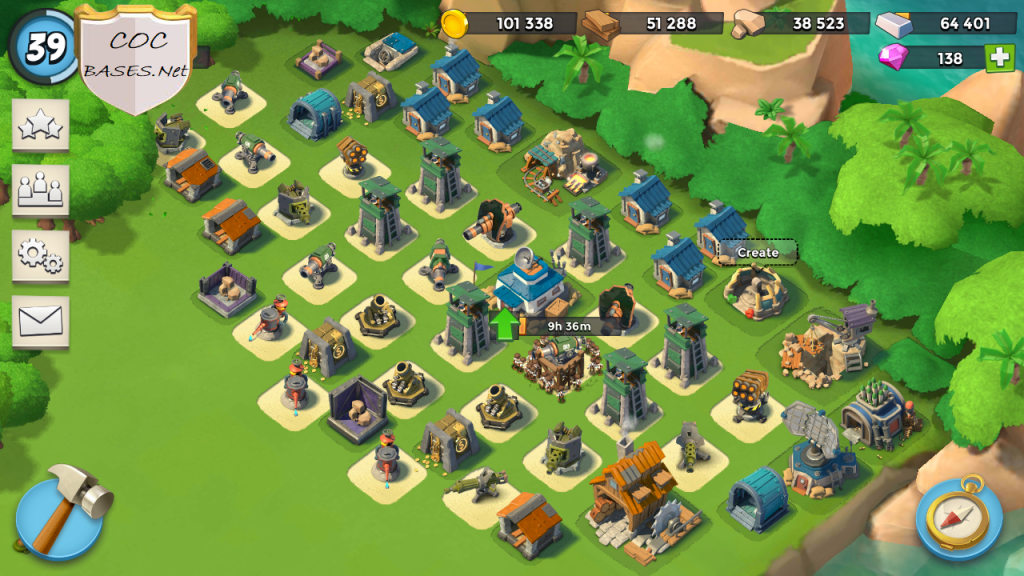 boom beach hq15 base design