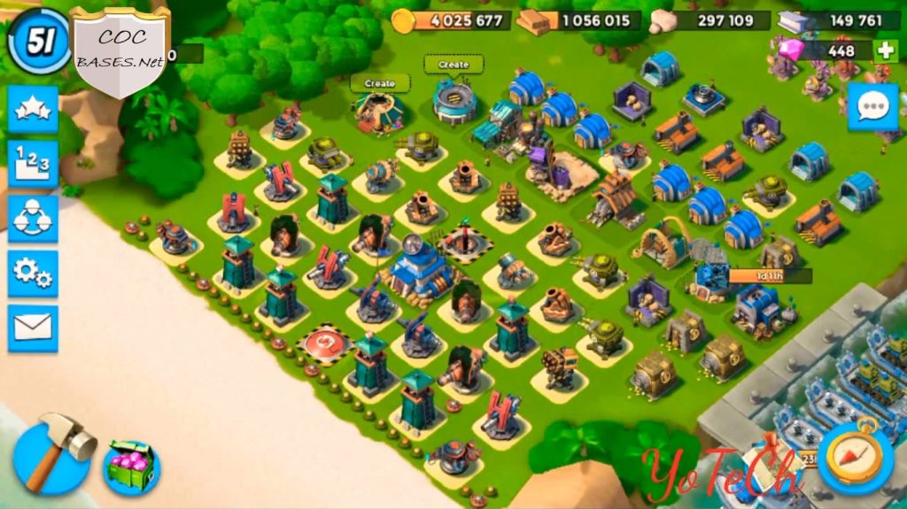 boom beach hq17 base layout