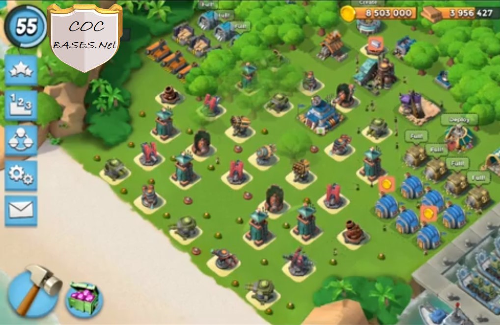 boom beach hq18 base layout