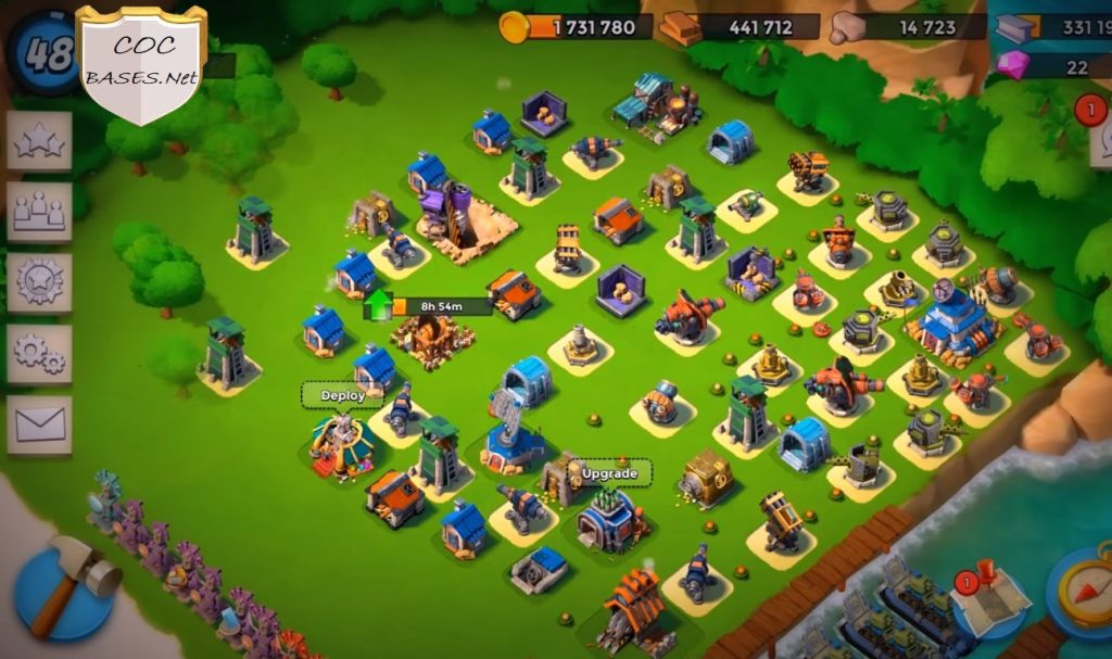 boom beach hq20 layout