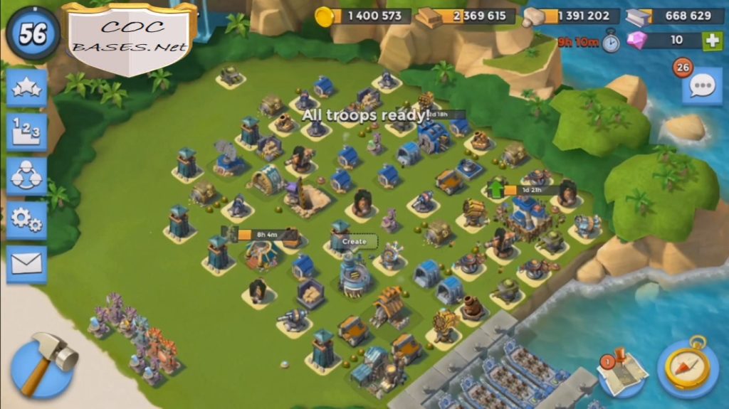 boom beach hq21 layout