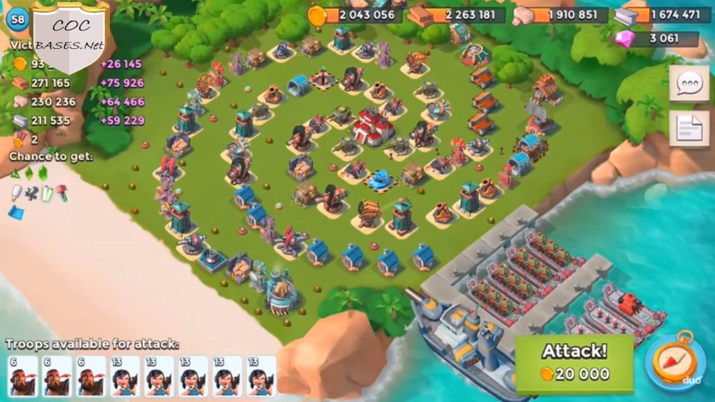 boom beach hq22 base design
