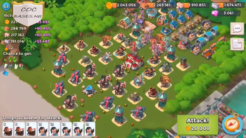 boom beach hq22 layout