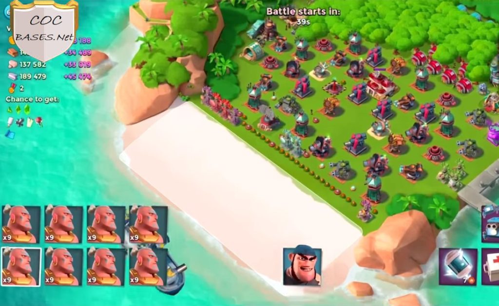 boom beach hq23 base design