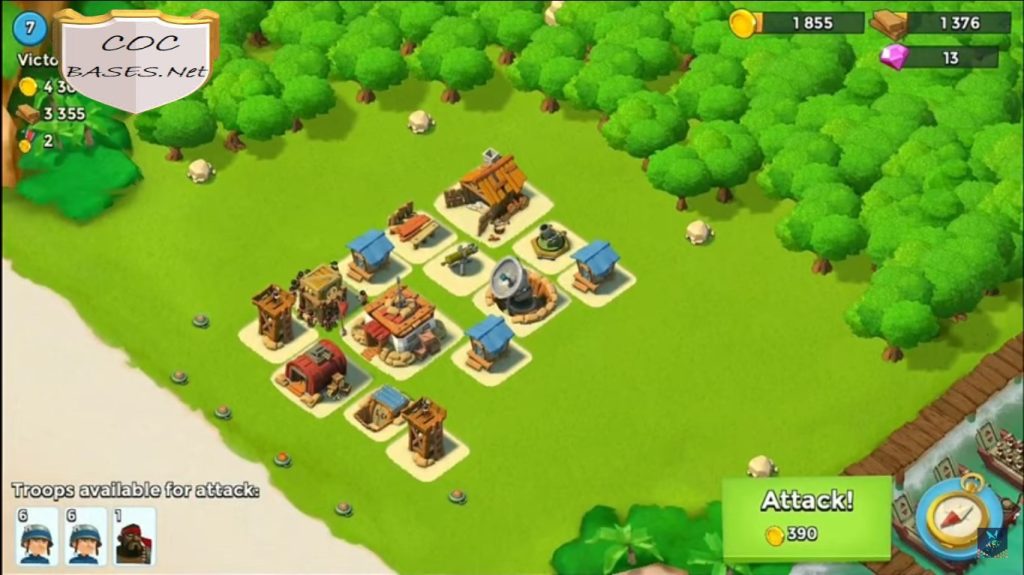 boom beach hq4 base design
