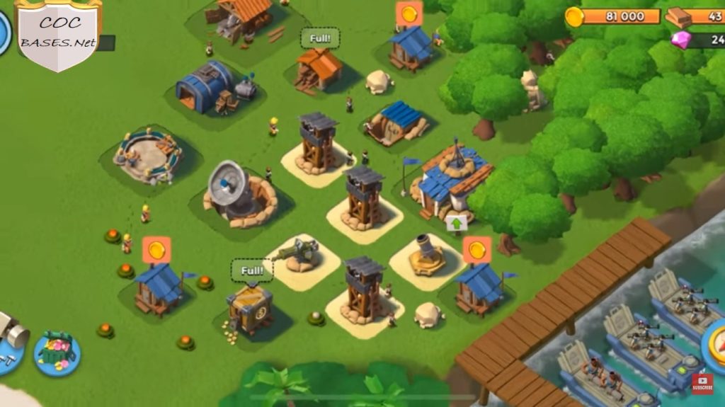boom beach hq5 base design
