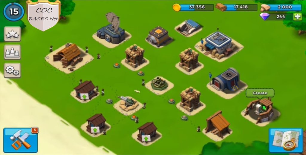 boom beach hq5 base layout