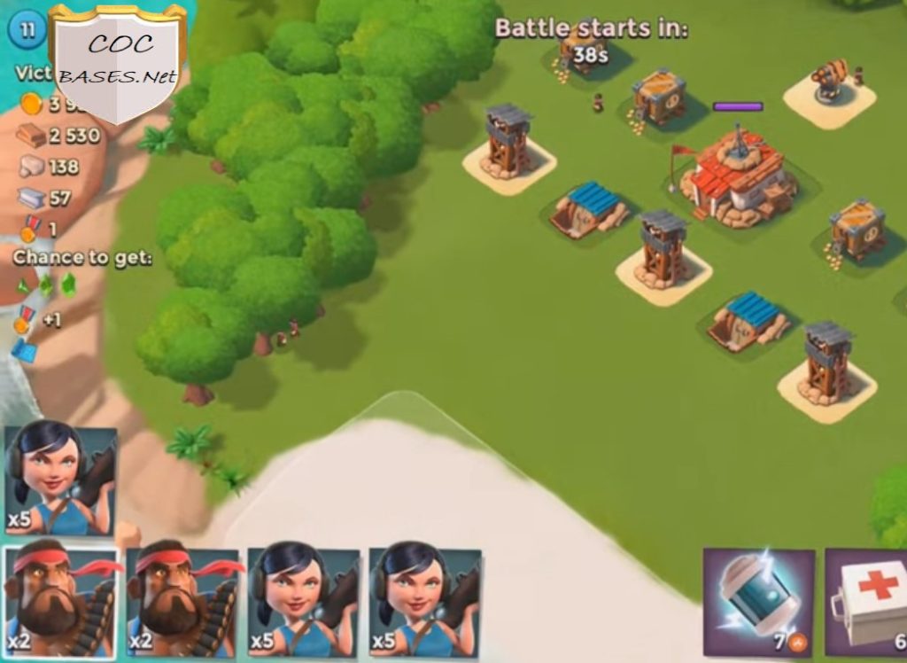 boom beach hq5 layout
