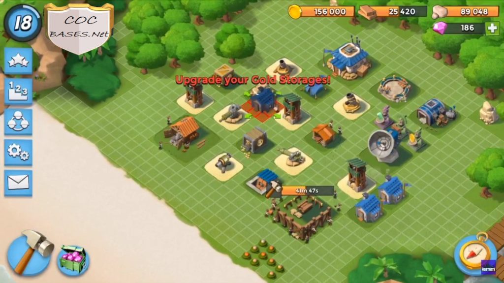 boom beach hq7 base layout