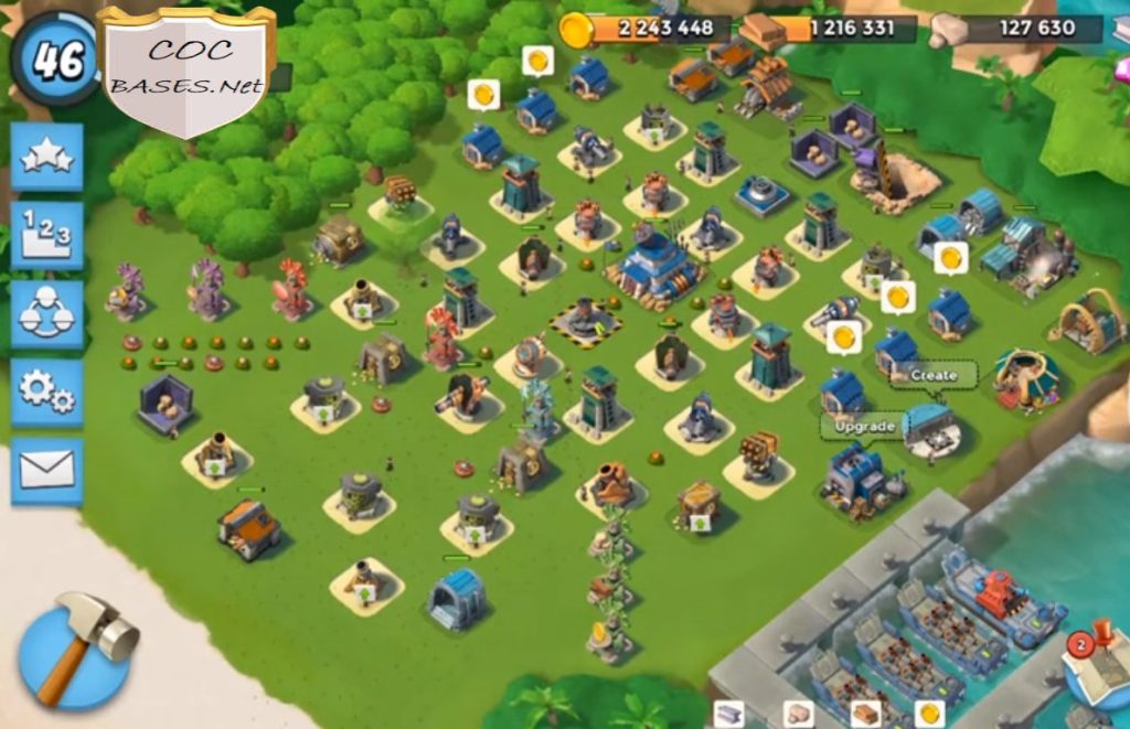 boom beach level 18 hq layout