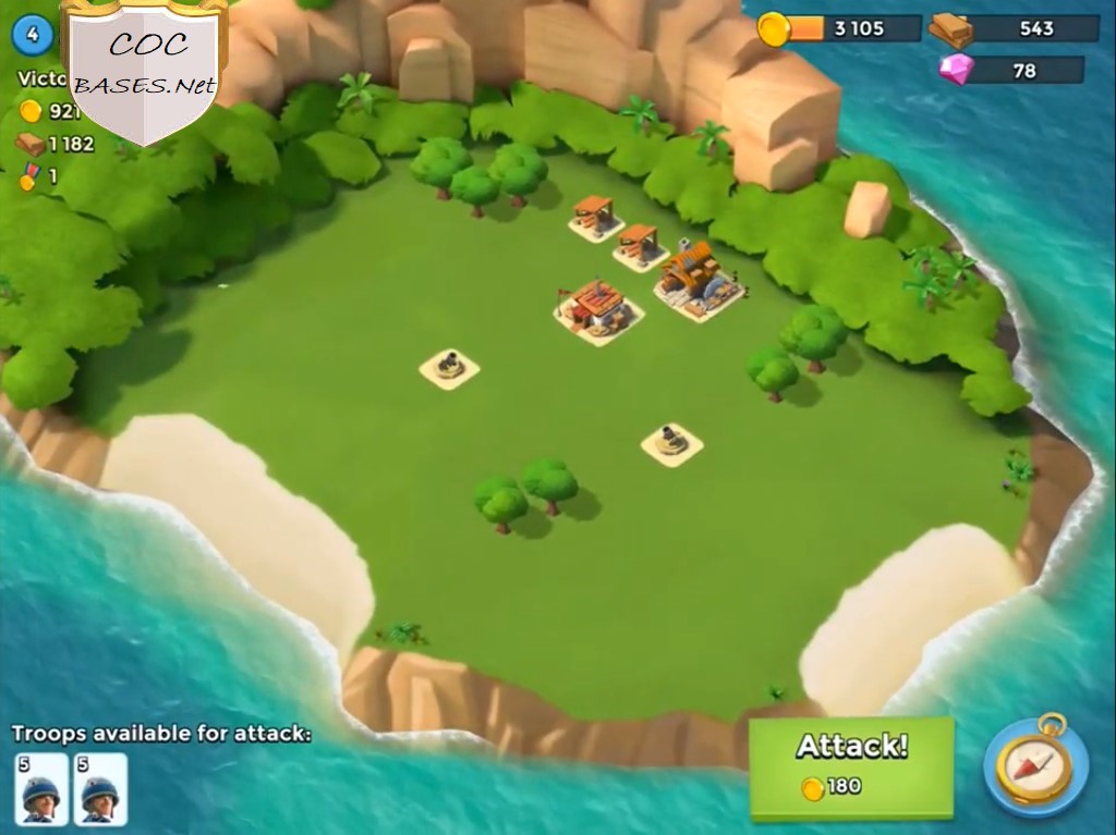 boom beach level 2 hq layout